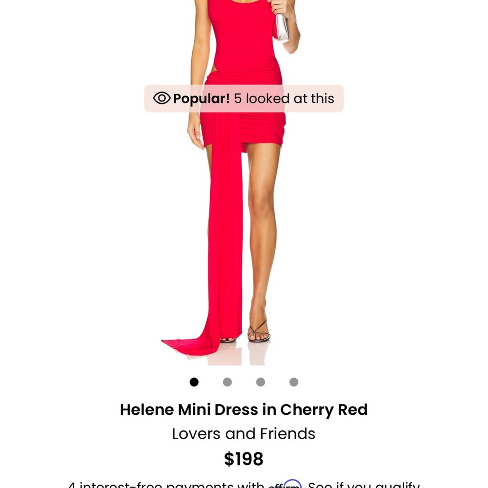 Lovers + Friends Cherry Red Helene Mini Dress